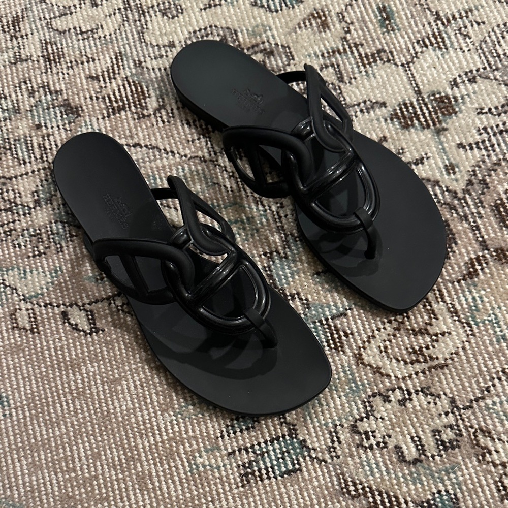 Hermes Black Women's Sandals